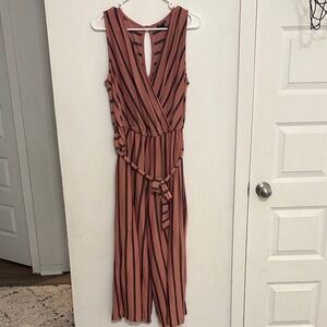 Torrid Striped Sleeveless Jumpsuit